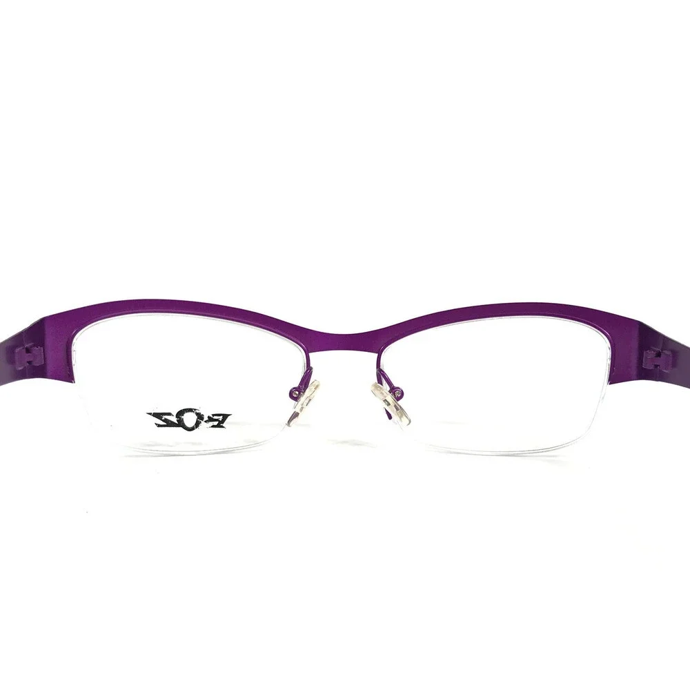 BOZ Eyeglasses Frames VIM 7070 Purple Cracked Earth Pattern Crystals 52-18-135